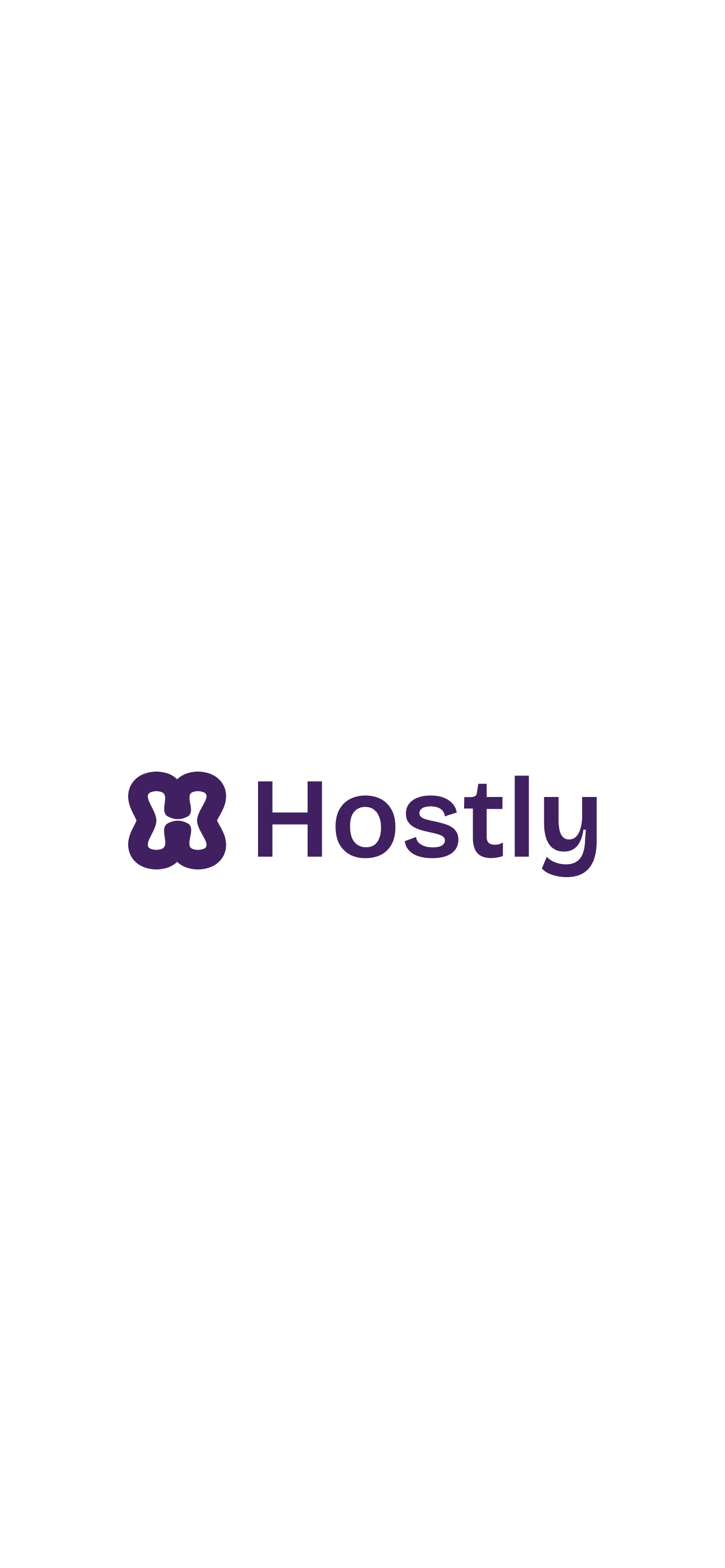 Hostly app splash screen